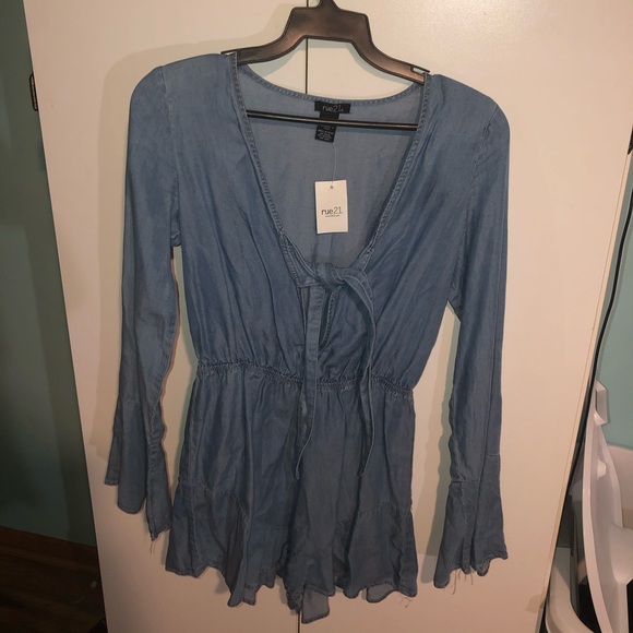 rue21 Denim Colored Romper - Picture 7 of 9